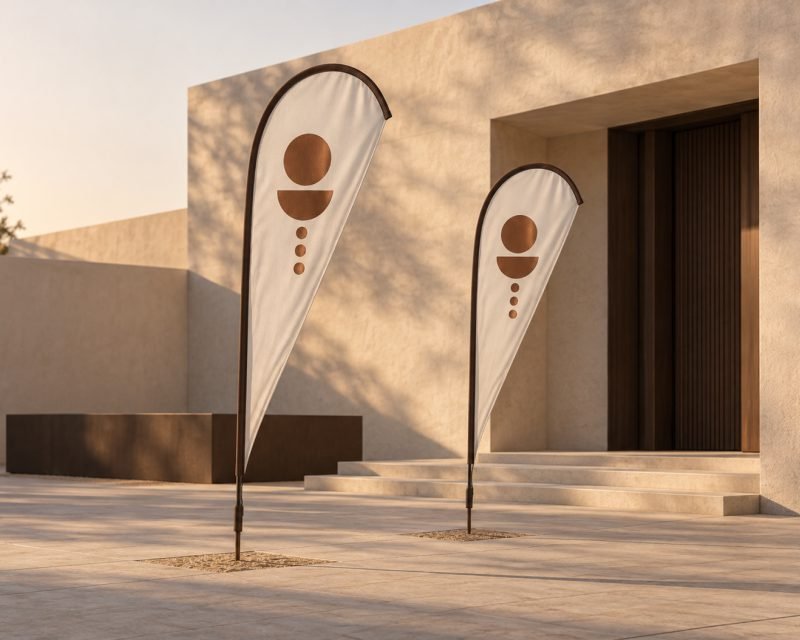 Tear Drop Flags in Dubai